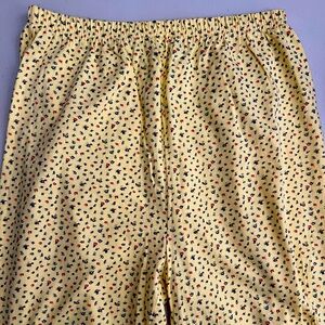 💛❤️💙🌼GAP Yellow Floral Cotton Knit Casual Pants